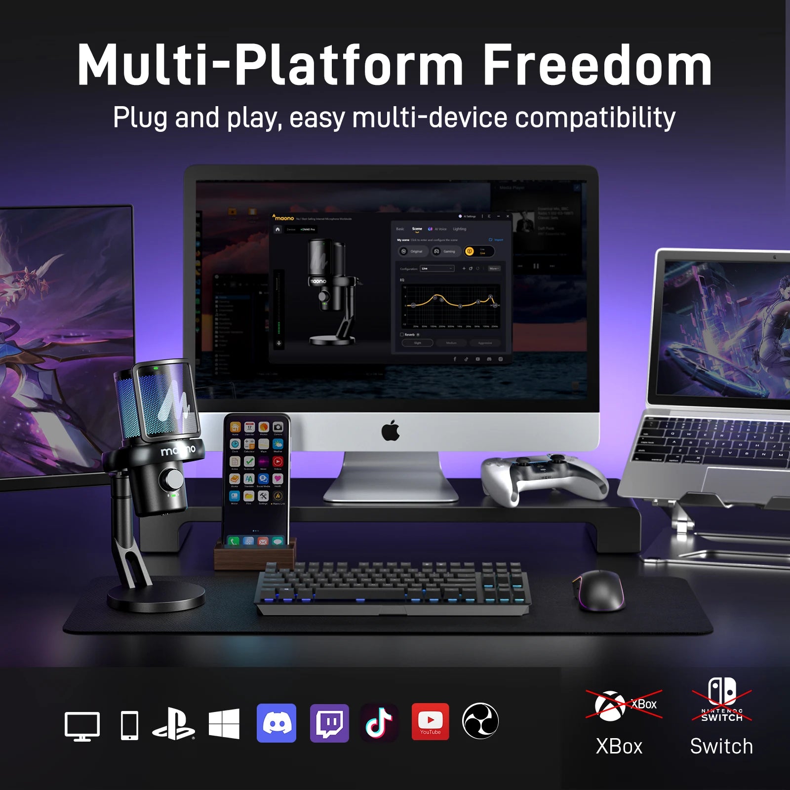 DM40 USB/Wireless Gaming Desktop Microphone