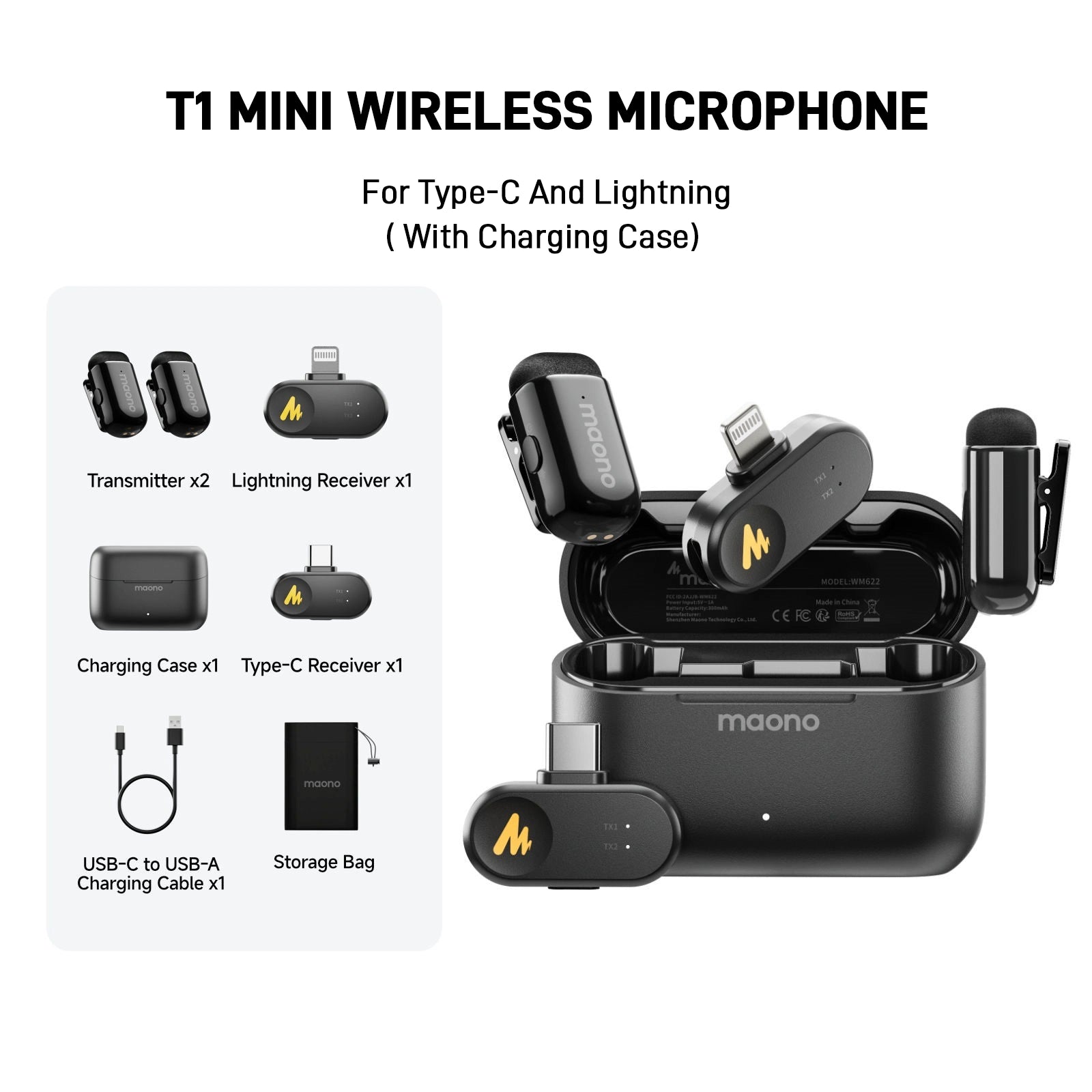 Maono WAVE T1 MINI Wireless Microphone