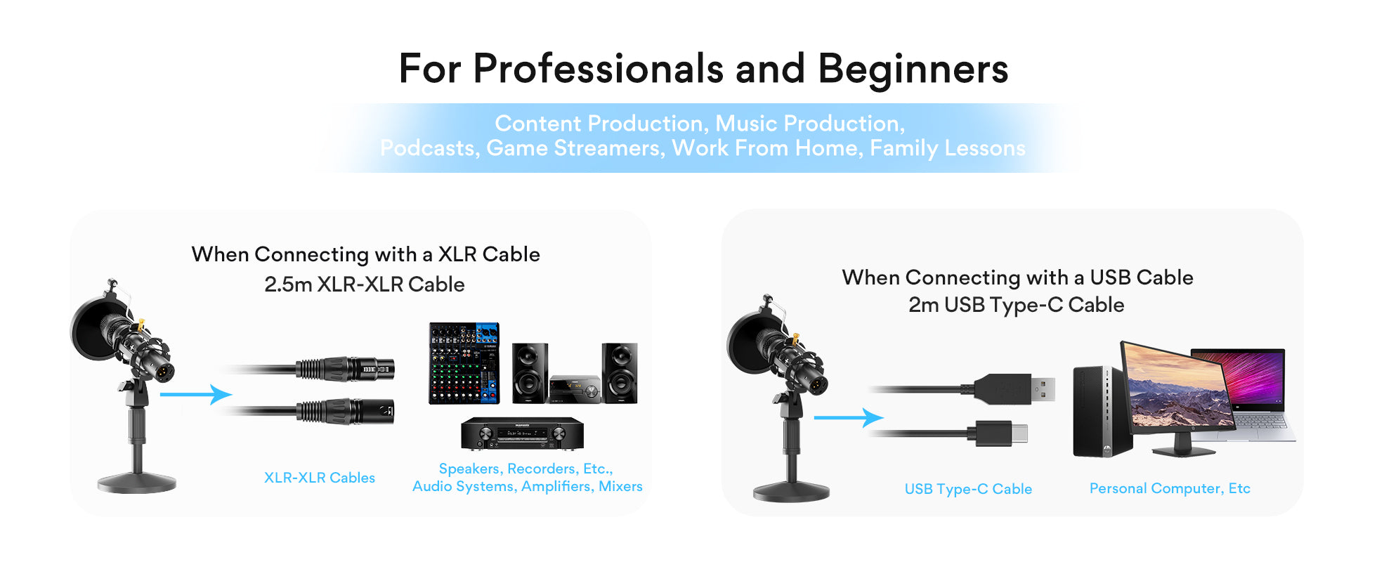 HD300T XLR/USB Internet microphone09