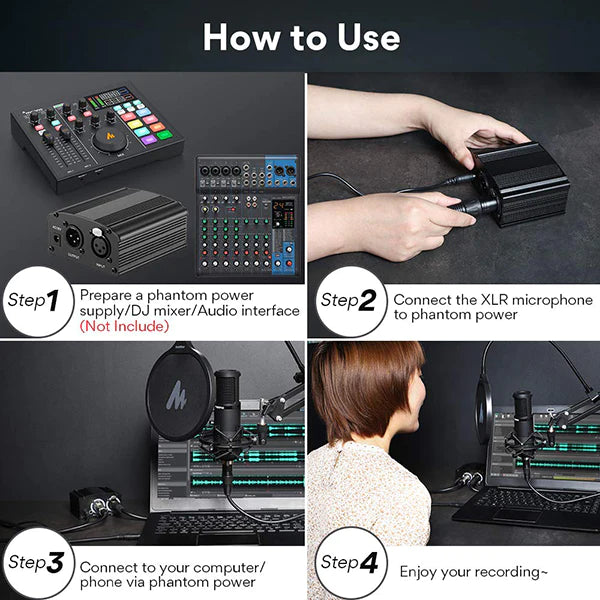 MOANO PM320S XLR Microphone For Studio