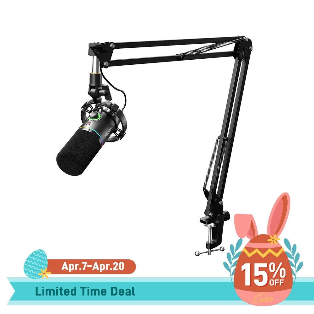 MAONO PD200XS USB/XLR Dynamic Microphone Set with Boom Arm