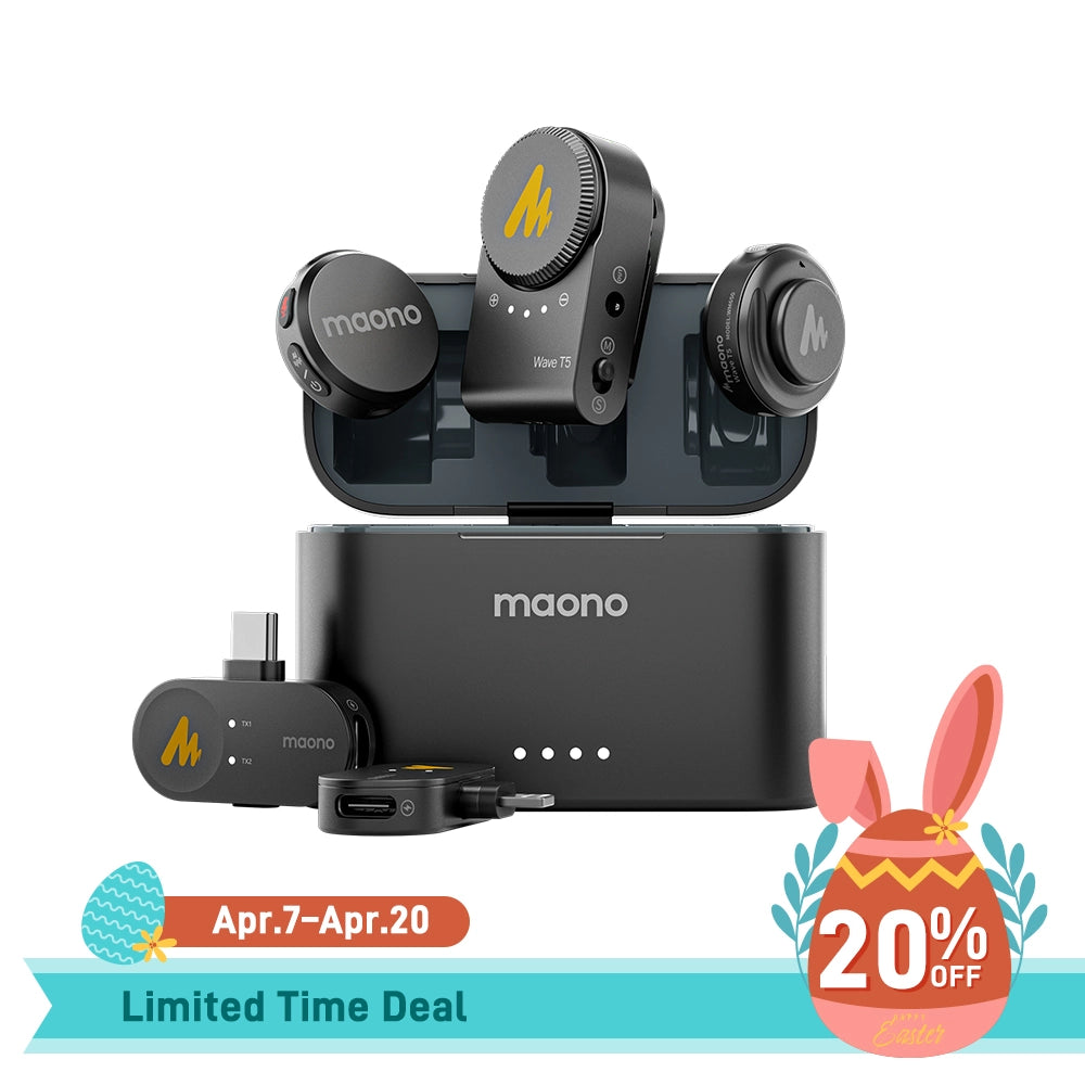 Maono Wave T5 Wireless Lavalier Microphone