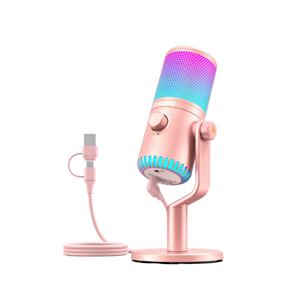DM30RGB Gaming Microphone Pink