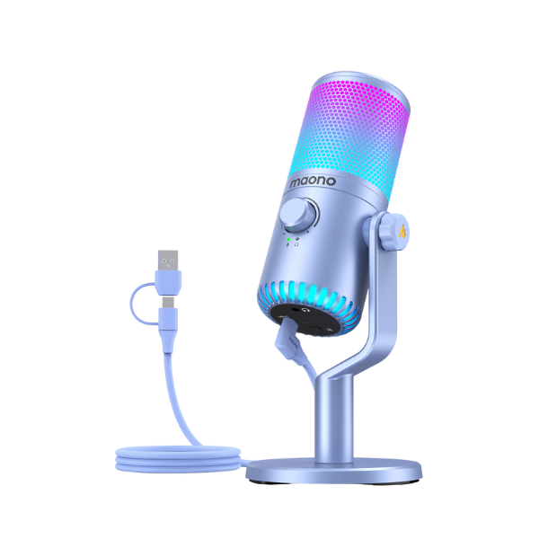 DM30RGB Gaming Microphone Purple